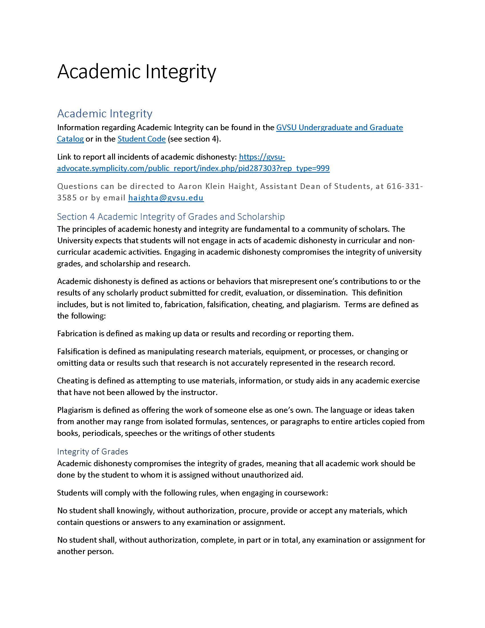 Accessible PDF version of the Academic Integrity handout for download